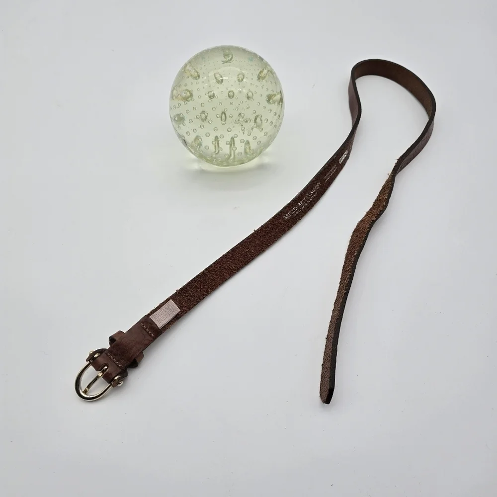 British Belt Company Leather Brass 27 28 29 30 32 Womens Brown